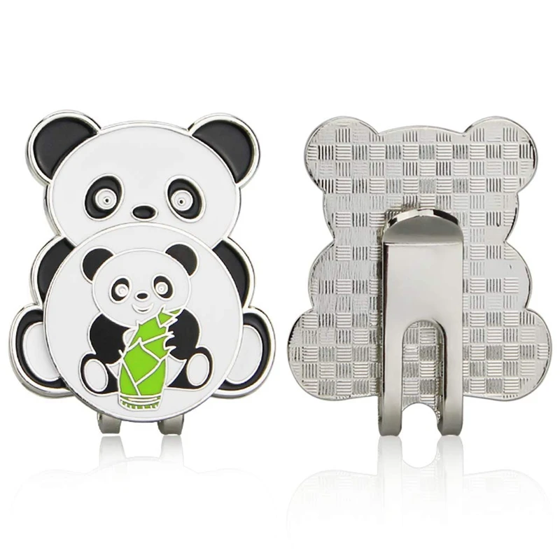 

2 Pcs Panda Golf Ball Marker Panda Magnetic Golf Hat Clip Magnetic Mark Bamboo Hat Clip Golf Practical Aids Panda Marker