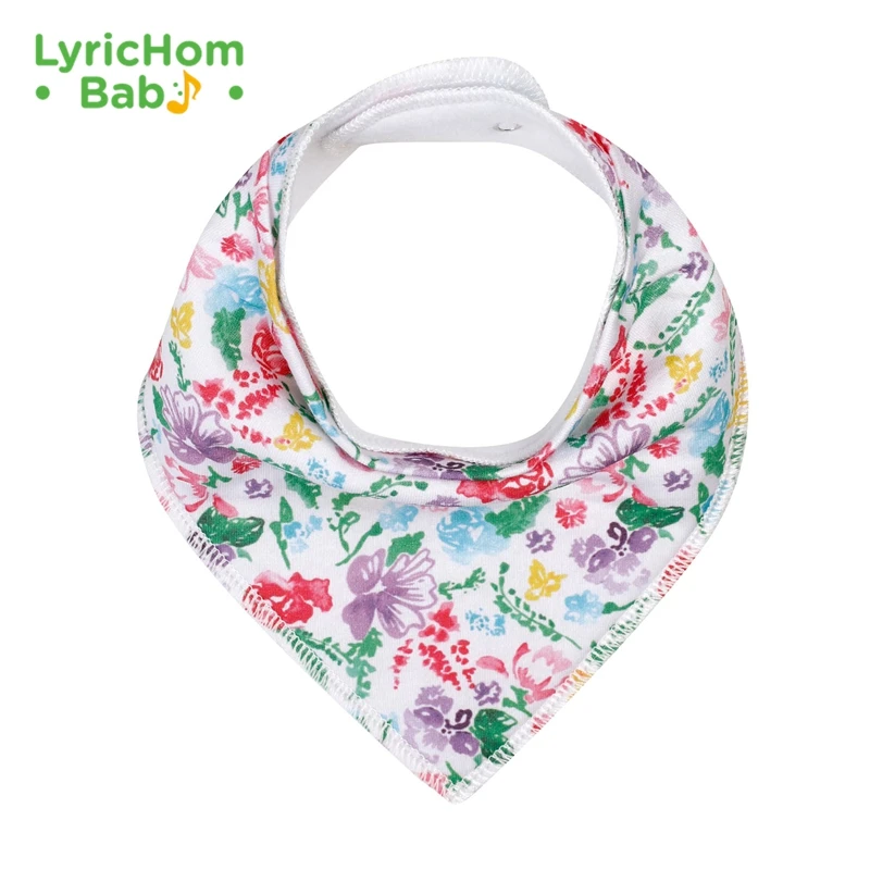 

LyricHom Baby Absorbent Baby Bibs Cotton Saliva Towel Babador Floral Baby Bibs Flowers Triangle Scraf Feeding Apron Bib for Baby