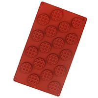 waffle shape cookies chocolate cake mould handmade silicone mold baking tray bakeware home kitchen accessories gadgets