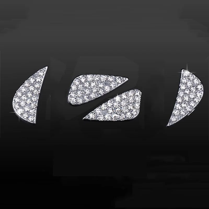 1 Pcs Car Steering Wheel Logo Crystals Diamond Decorative Ring Trim Accessories Sparkling Interior Styling | Автомобили и