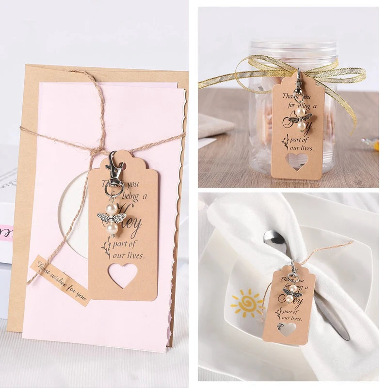 

30Pcs Wedding Party Angel Keychain Ring Key Chain & 30Pcs DIY 70mm Christmas Tree Hanging Ball Transparent Ball