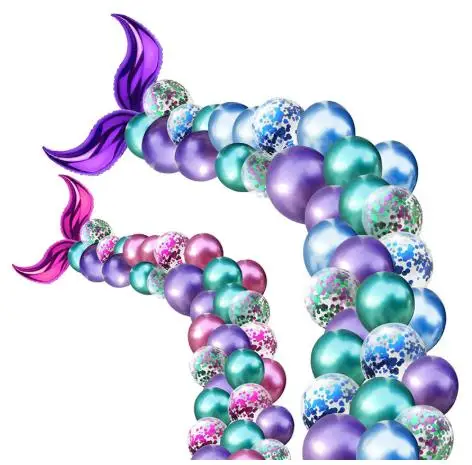 Набор воздушных шаров с изображением Русалочки комплект из 42 дужек хвостом