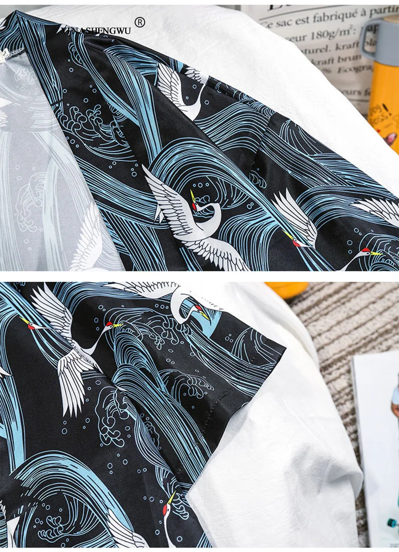 Yukata Женские кимоно кардиган для мужчин традиционное японское кимоно унисекс Harajuku пляжная свободная тонкая рубашка Азиатский японский костюм для косплея