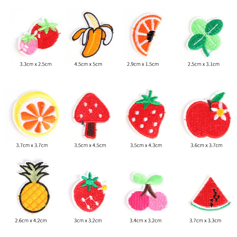 12 шт. милые фруктовые нашивки для вышивки термонашивки пришивания одежды
