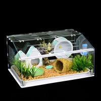 acrylic hamster cage transparent oversized villa jungle hamster nest golden bear guinea pig supplies small cage imitating nature