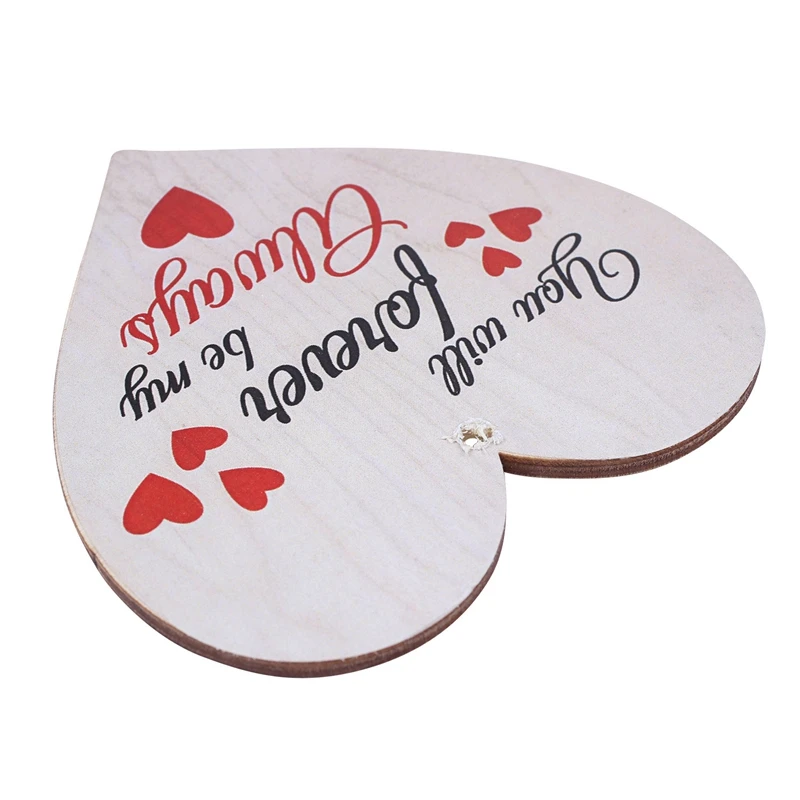 Вы всегда будете моим постоянным деревянным подвесным сердцем и надписью Love