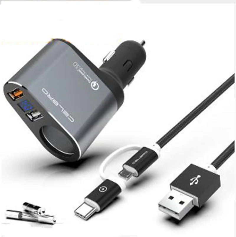 Автомобильное зарядное устройство разъем для прикуривателя Qc3.0 зарядка Samsung Galaxy