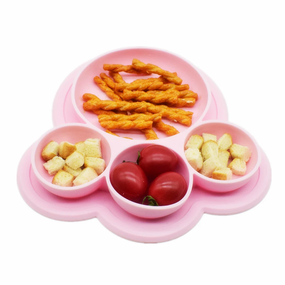 Детская силиконовая тарелка для кормления без бисфенола А тренировочная посуда