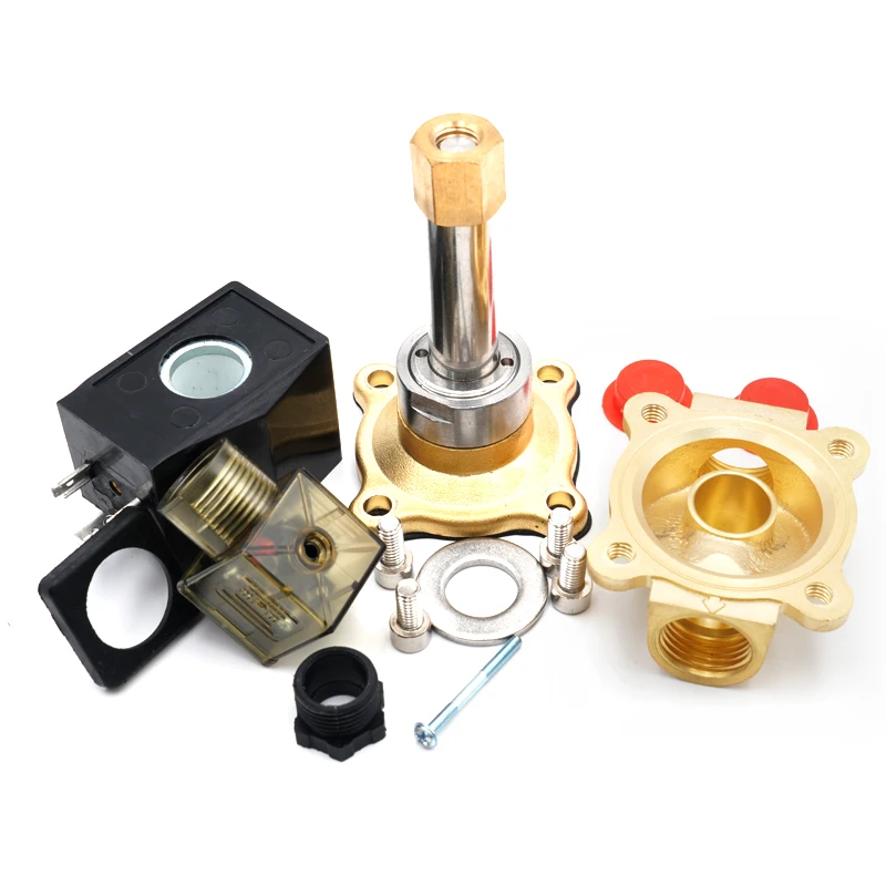 Соленоидный клапан латунный нормально открытый IP65 высокотемпературный