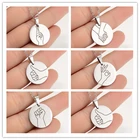 Унисекс Специальный Серебряный Цвет однотонные поклялись жест Цепочки и ожерелья Резные знак Язык ожерелье Пальма Цепочки и ожерелья ко Дню Святого Валентина, подарок, ювелирное изделие