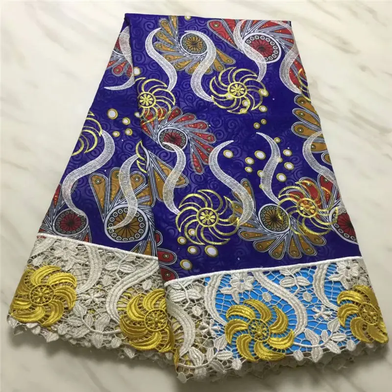 

New design Guipure Lace Fabric Embroidered Beads High Quality Wax Lace Fabric With Cord African Wax Lace Fabric For Dress