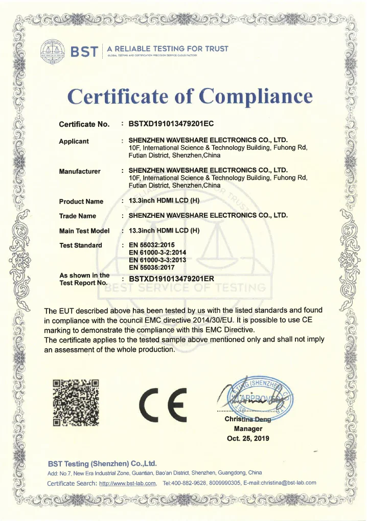 Waveshare 13.3inch Capacitive Touch Screen 1920x1080 IPS Display Supports Raspberry Pi/Jetson Nano/BB Black and General PC - купить по