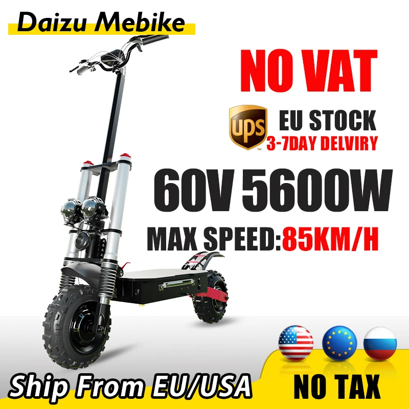 

Электрический скутер для взрослых без НДС, 60 в, 5600 Вт, двухприводные внедорожные электрические скутеры для взрослых, максимальная скорость ...