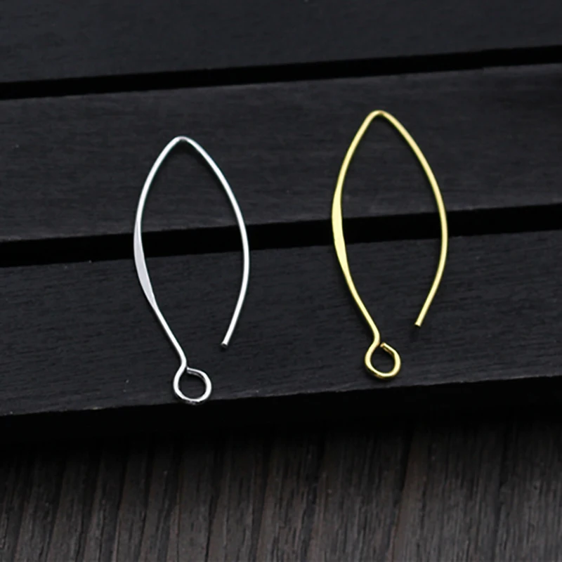 1Pair 925 Sterling Silver Color DIY Ear Hook Fittings Making For Jewelry Hook Earrings Accessories Supplies Wholesale
