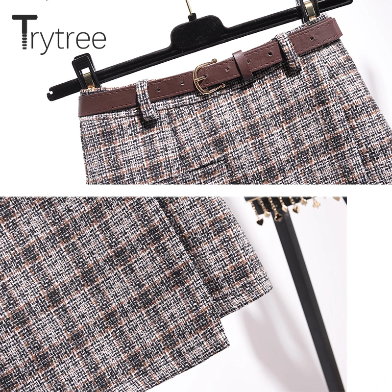 Trytree 2019 осенне-зимний комплект из двух предметов повседневный Свободный Топ в