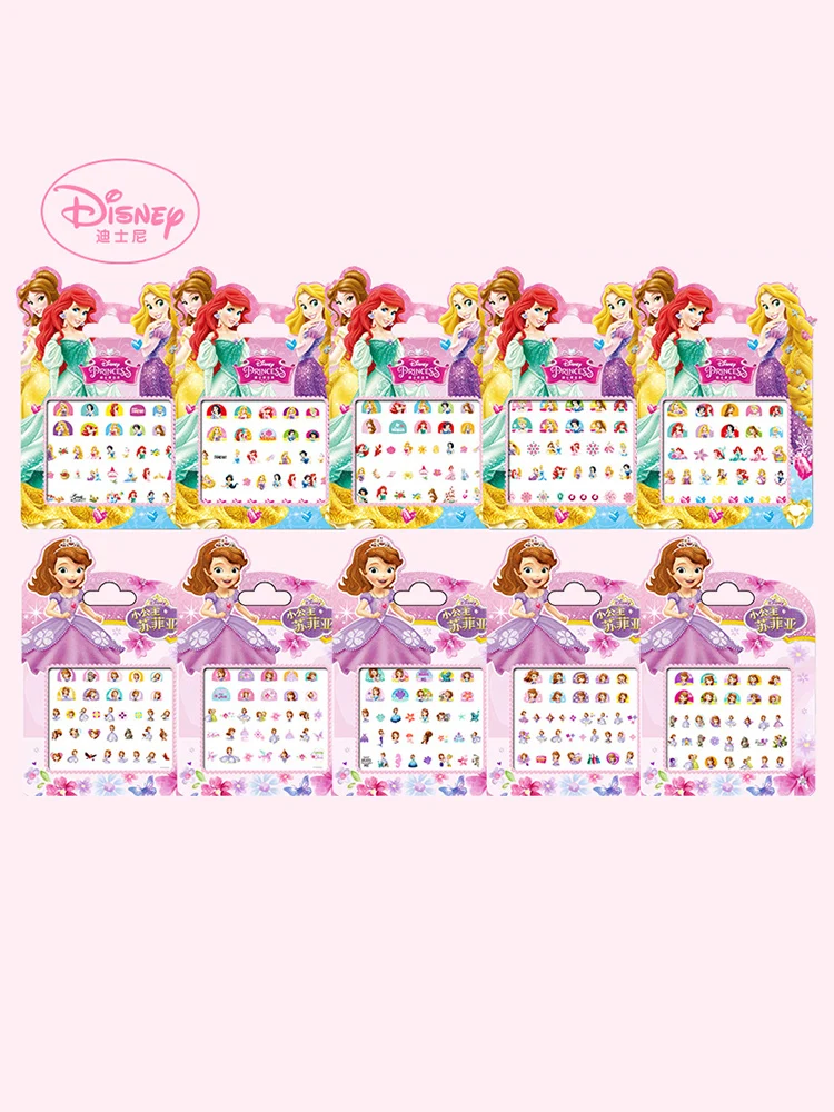 5 шт./лот Disney Frozen 2 Эльза Анна Макияж игрушка ногтей наклейки Белоснежка Принцесса