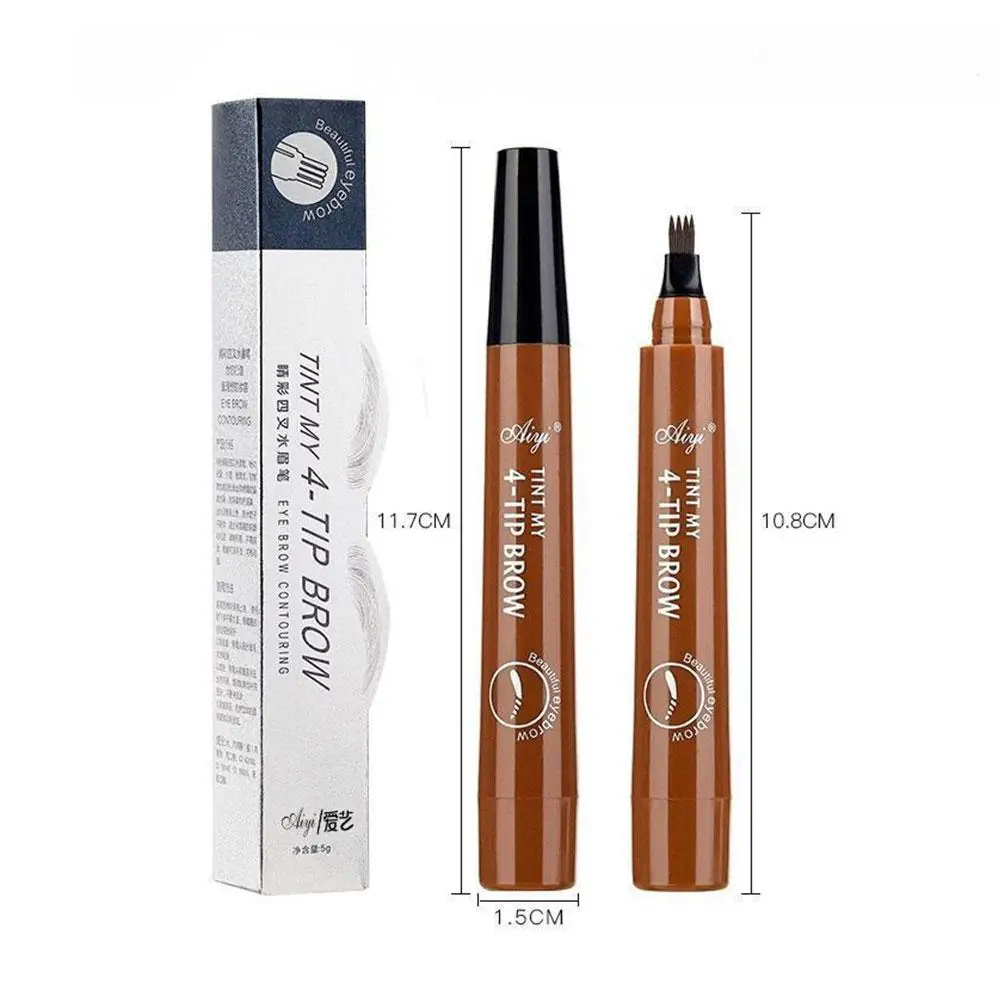 

Four-pronged Long-lasting Water Eyebrow Pencil Without Makeup Natural Four-pronged Eyebrow Pencil Enhance Makeup