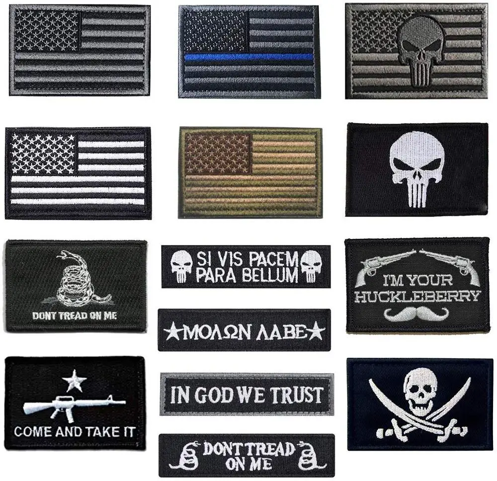 14 штук тактический флaг сшa yзкиe тонкая Голубая линия флага значок США Каратель не