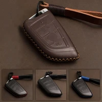 genuine leather car key case cover bag remote key protector for bmw x5 f15 x6 f16 g30 7 series g11 x1 f48 f39