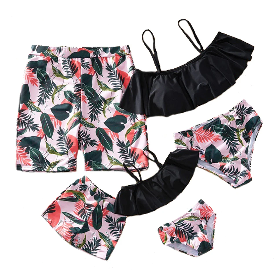 Женский и мужской купальник mujer купальный костюм для мамы дочки бикини одежда