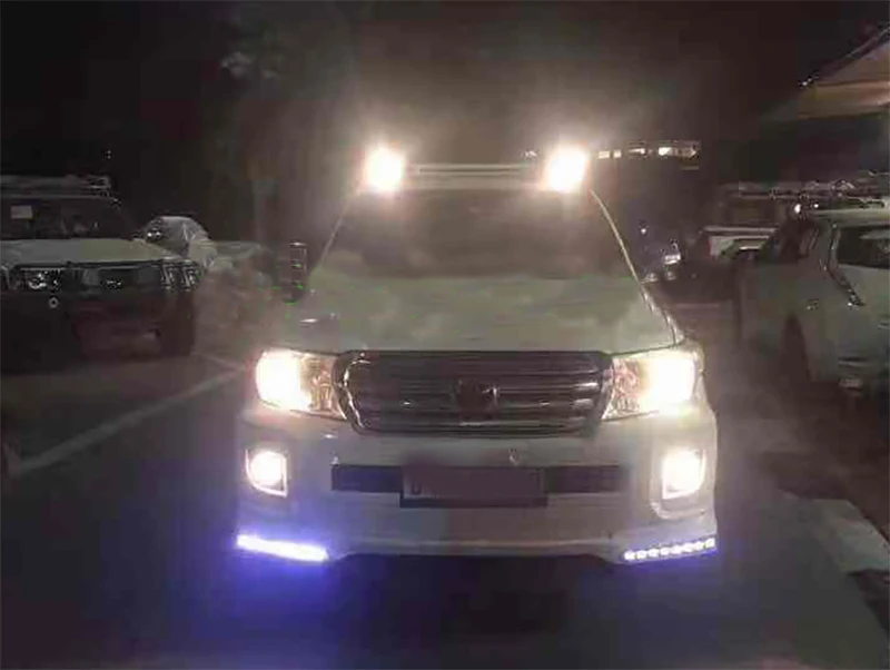 Автомобильный багажник на крышу со светодиодами для Toyota Land Cruiser LC200 боковые