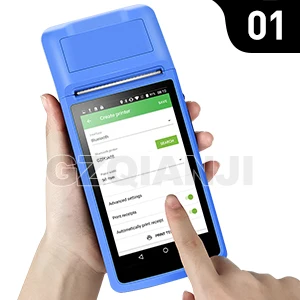 Android PDA NFC пос чековый Билл Термальность Wi-Fi Bluetooth мобильный принтер 58 мм Беспроводной портативный терминал PDA, камера для мобильных устройств