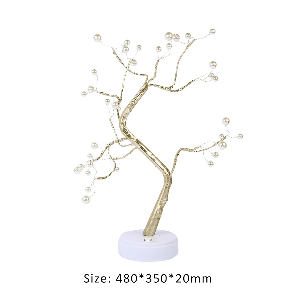 

LED Night Light Mini Christmas Tree Copper Wire Garland Lamp For Home Kids Bedroom Decor Fairy Lights USB Battery Lighting