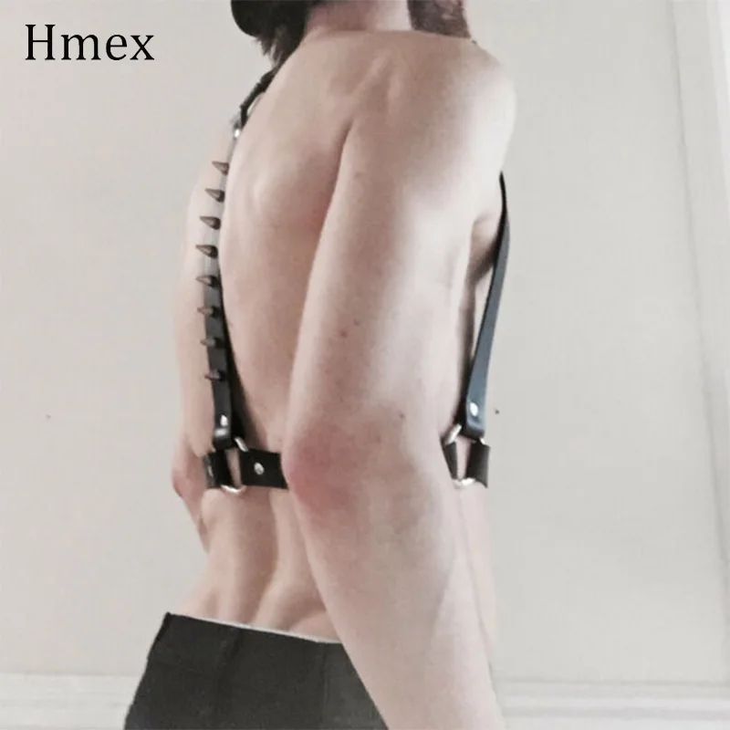 Мужской ремень в стиле панк модные ремни из искусственной кожи регулируемые