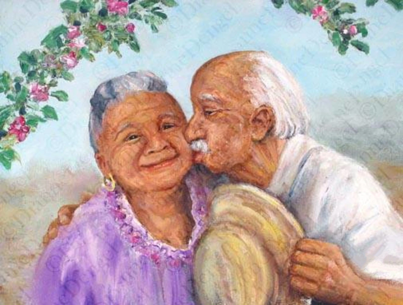 

JMINE Div 5D Old Elderly Couple kiss Full Diamond Painting cross stitch kits art High Quality Portrait 3D paint by diamonds