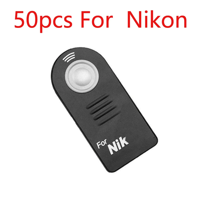 /20/50 шт ML-L3 RC-6 ИК Беспроводной дистанционного Управление для Canon nikon sony pentax Управление; с Батарея - Цвет: 50pcs For Nikon