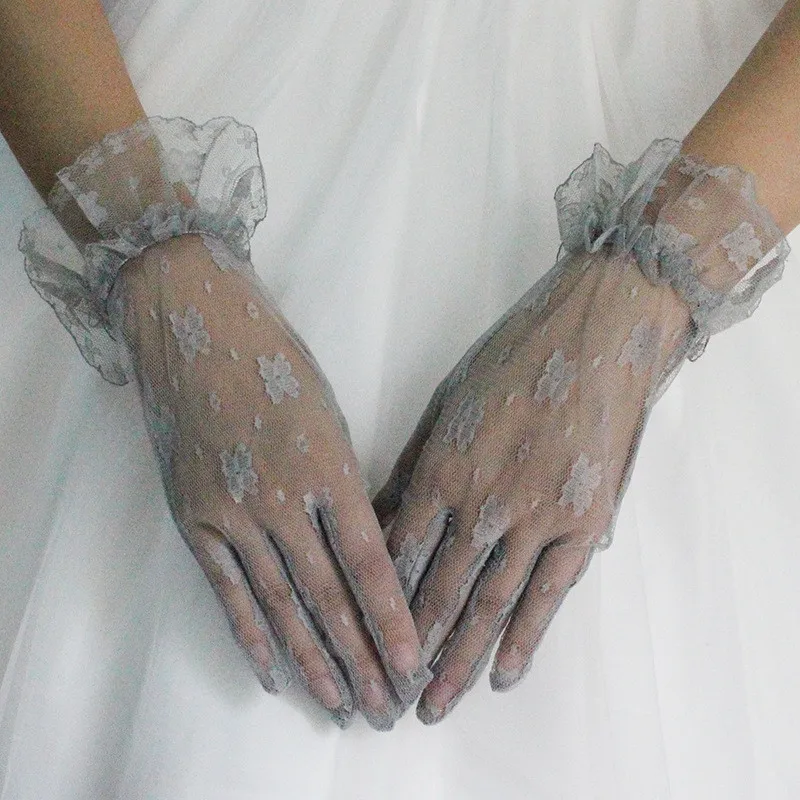 

1 Pair Women Sexy Short Lace Costume Dance Dress Prom Evening Full Glove Bridesmaid Party Accessory Elegant GPD8958