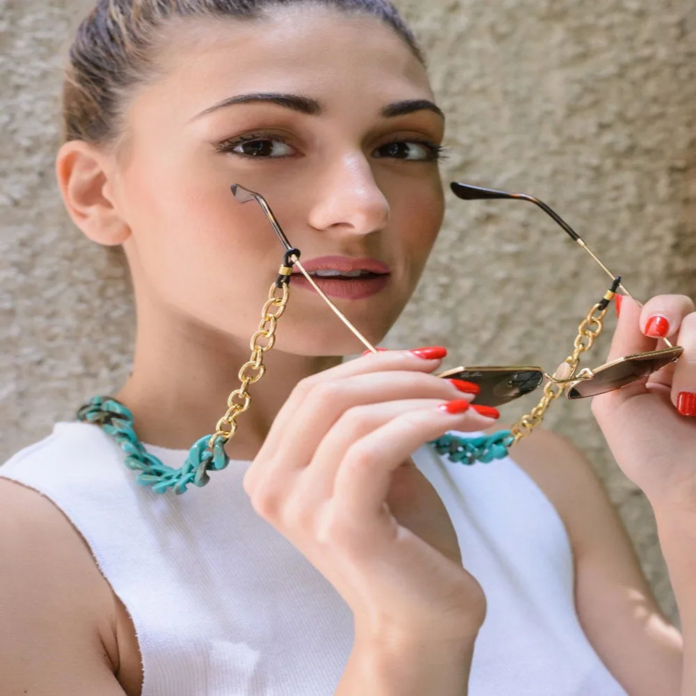 Акриловая цепочка для очков ручной работы в богемном этническом стиле 2021 Модные