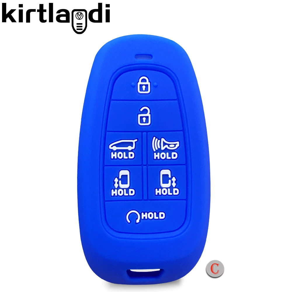 Silicone Car Key Case Cover for Hyundai Santa Fe Tucson NX4 Solaris Sonata Hybrid NEXO New Grand 2020 2021 Holder Keychain Shell |