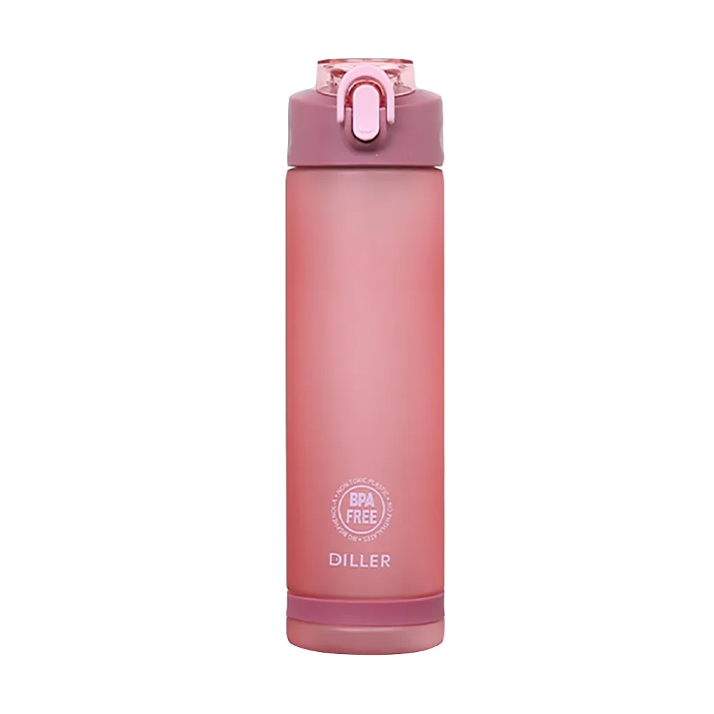 Rose Gold Saingace чашка бутылка DILLER пластиковые большие емкости соломинки ручные чашки Спорт на открытом воздухе соломинки скалолазание портативные бутылки для воды#45 - Цвет: Rose Gold