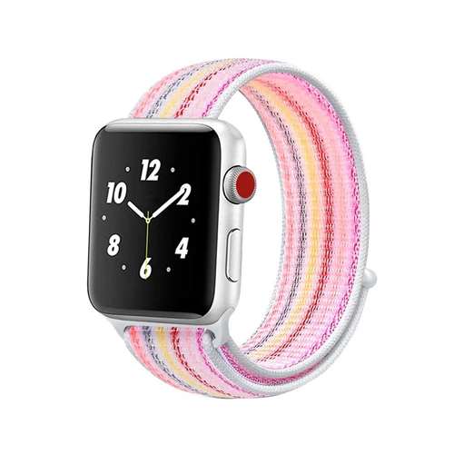 35 Спортивные петли для наручных часов Apple watch, версии 5 4 44 мм 40 мм, ремешок 42 мм, 38 мм, версия наручных часов Iwatch серии 5/4/3/2/1 двухслойного тканого нейлона браслет ремень - Цвет ремешка: 35
