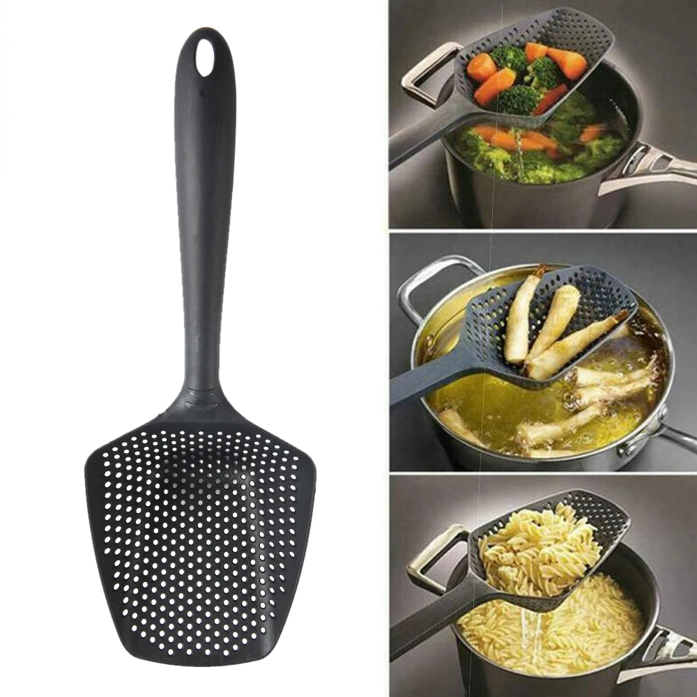 

1pc Kitchen Soup Spoon Ladle Skimmer Strainer Fry Food Mesh Portable Filter Home Kitchen Tool