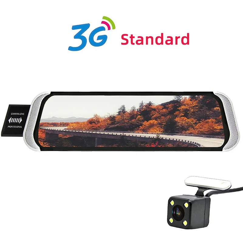 3G With HD rear cam 4 г FHD 1080 P Автомобильный dvr 10 дюйм зеркало заднего вида монитор android gps Wi-Fi видео регистратор автомобильный с Обратный кам - Название цвета: 3G With HD rear cam