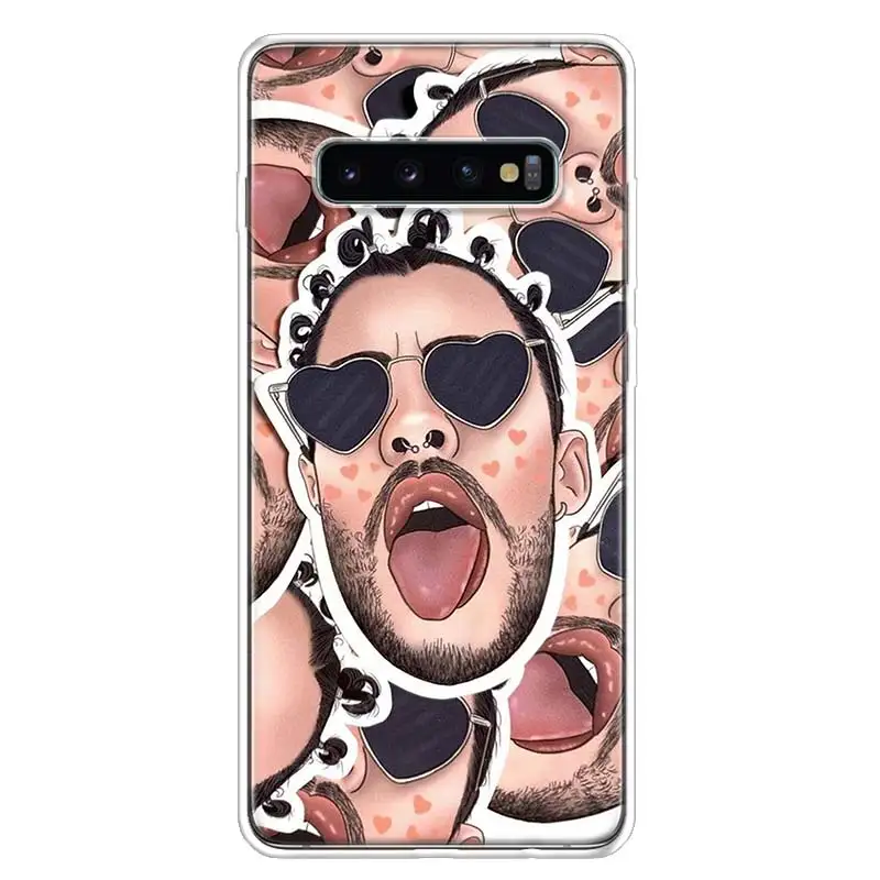 Чехол для телефона Bad Bunny Samsung Galaxy S22 S21 Ultra S10 Plus S20 FE S10E S9 S8 S7 Edge J4 + мягкий чехол Coque |