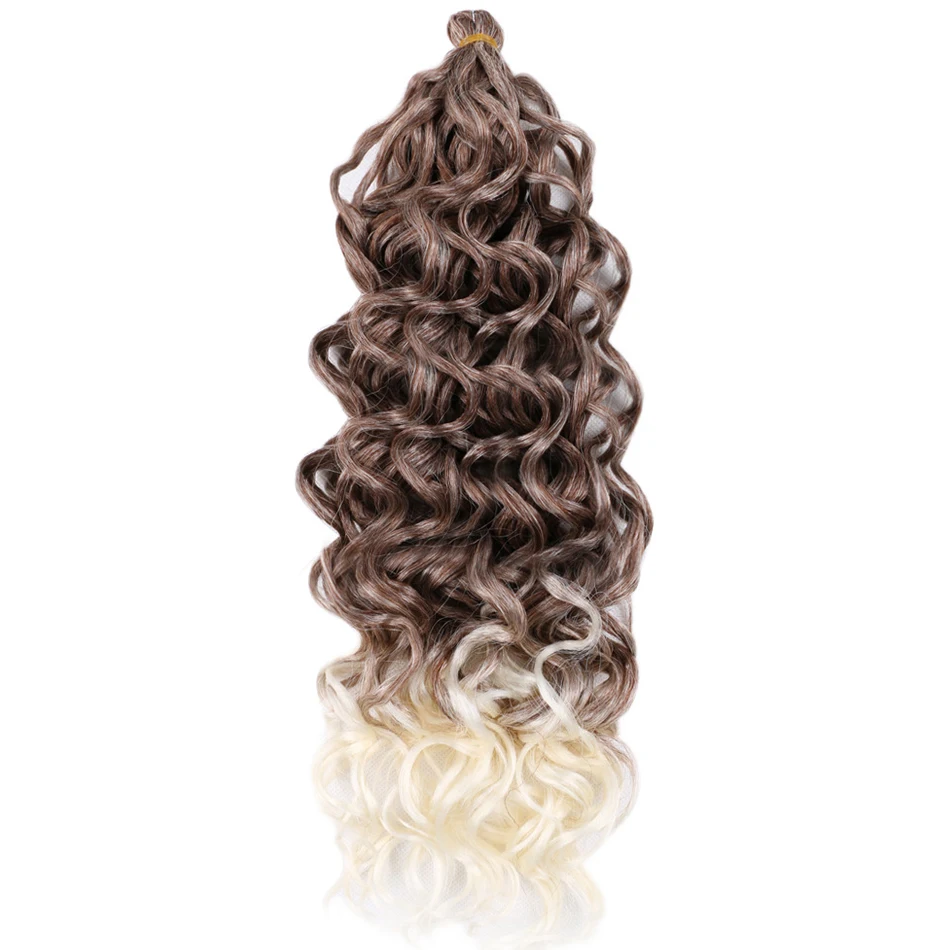 Ocean Wave Crochet Braid Hair Freetress Water Wave Braiding Hair Hawaii Afro Curls Natural Synthetic Hair Extensions for Women images - 6