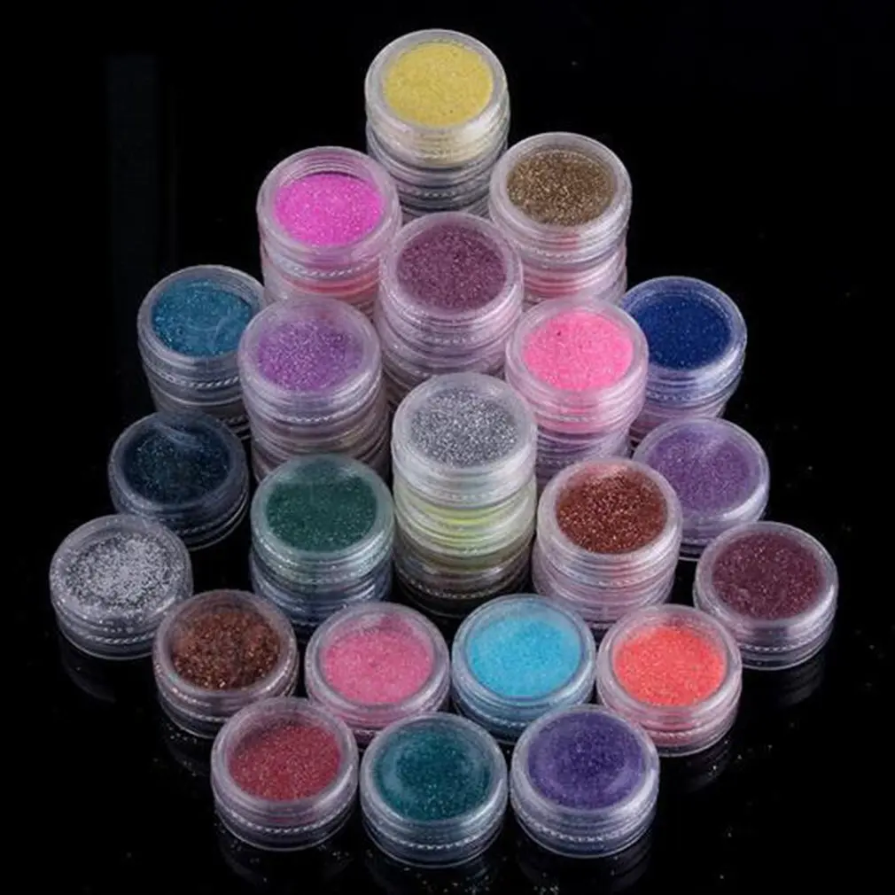 45Pcs / Set Mixed Design Nail Art Glitter Sparkly Beauty Decoration Powder Dust For Uv Gel Acrylic |