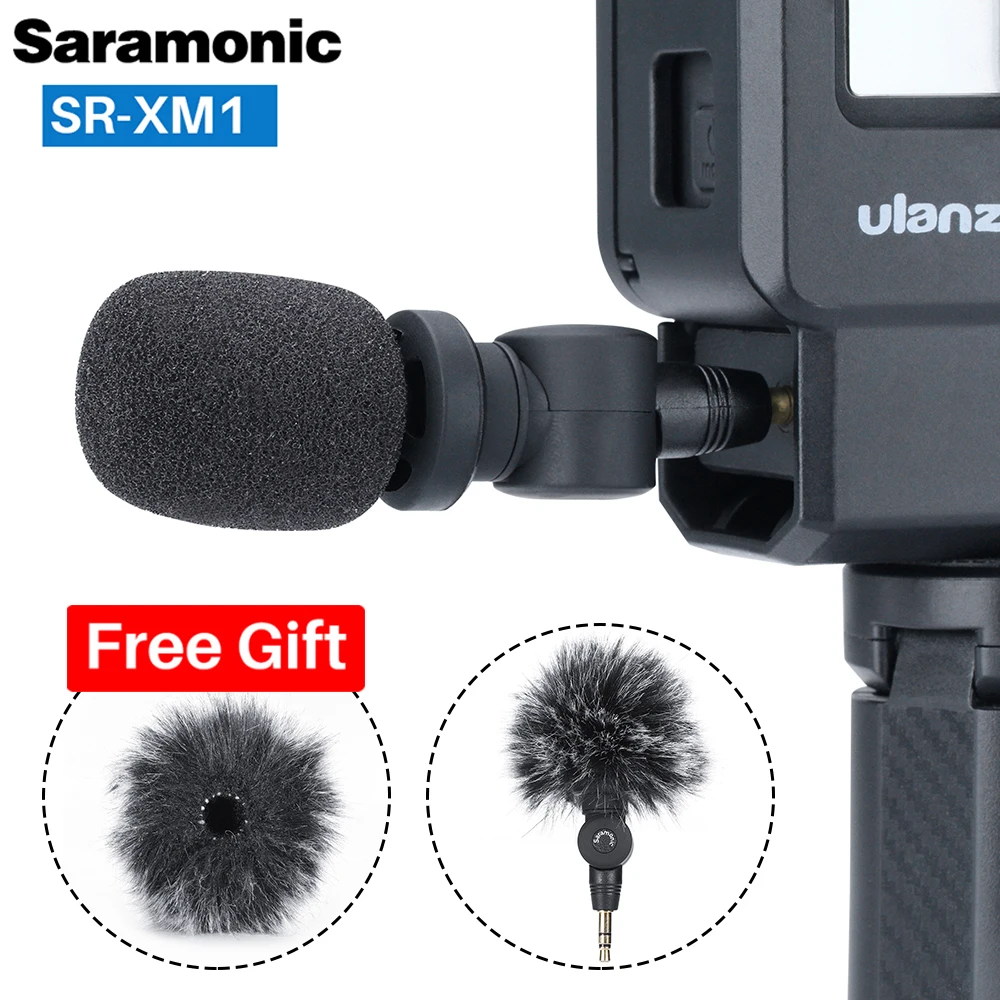 Saramonic SR-XM1 3,5 мм беспроводной микрофон GoPro Vlog видео микрофон для GoPro Hero 7 6 5 DSLR камер DJI Osmo Action Osmo Карманный