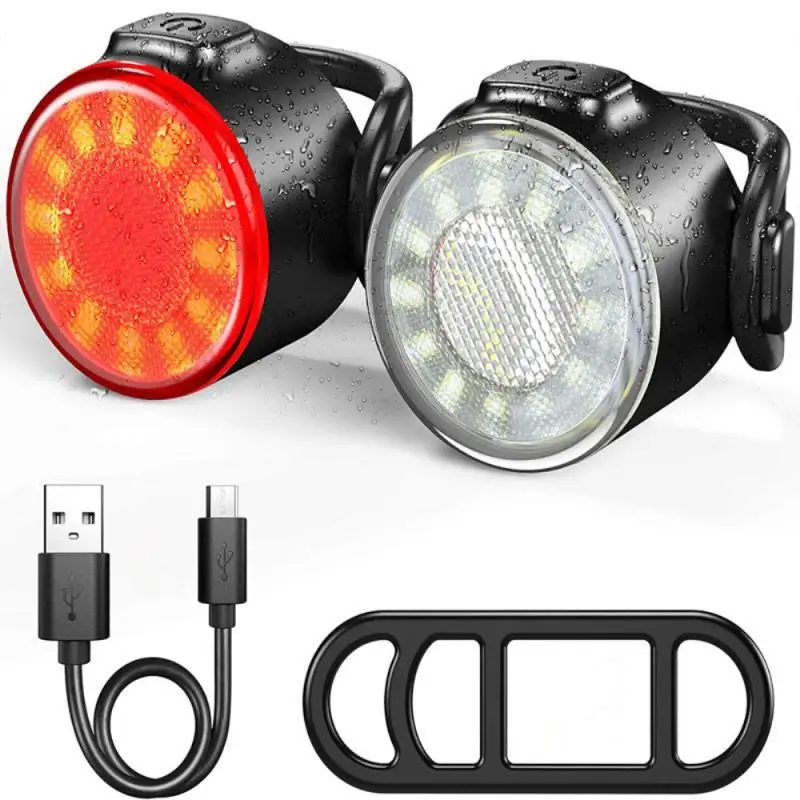 2 предмета светодиодный велосипедный светильник USB Перезаряжаемые передний и