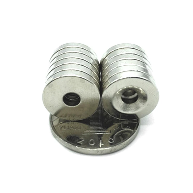 500/1000/1500 шт. Неодимовый 20x3-5mm сильные магниты чашки диск потайной 20x3 мм отверстие 5