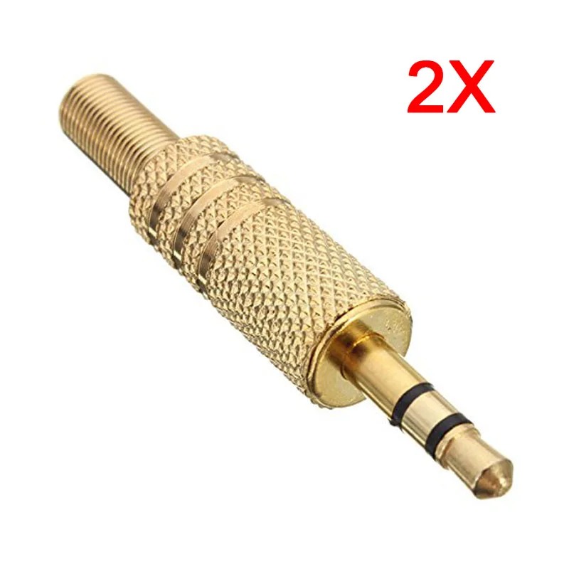 2 шт. 3 5 мм аудио стерео разъем Адаптер Позолоченные Наушники Замена Hi 888| |