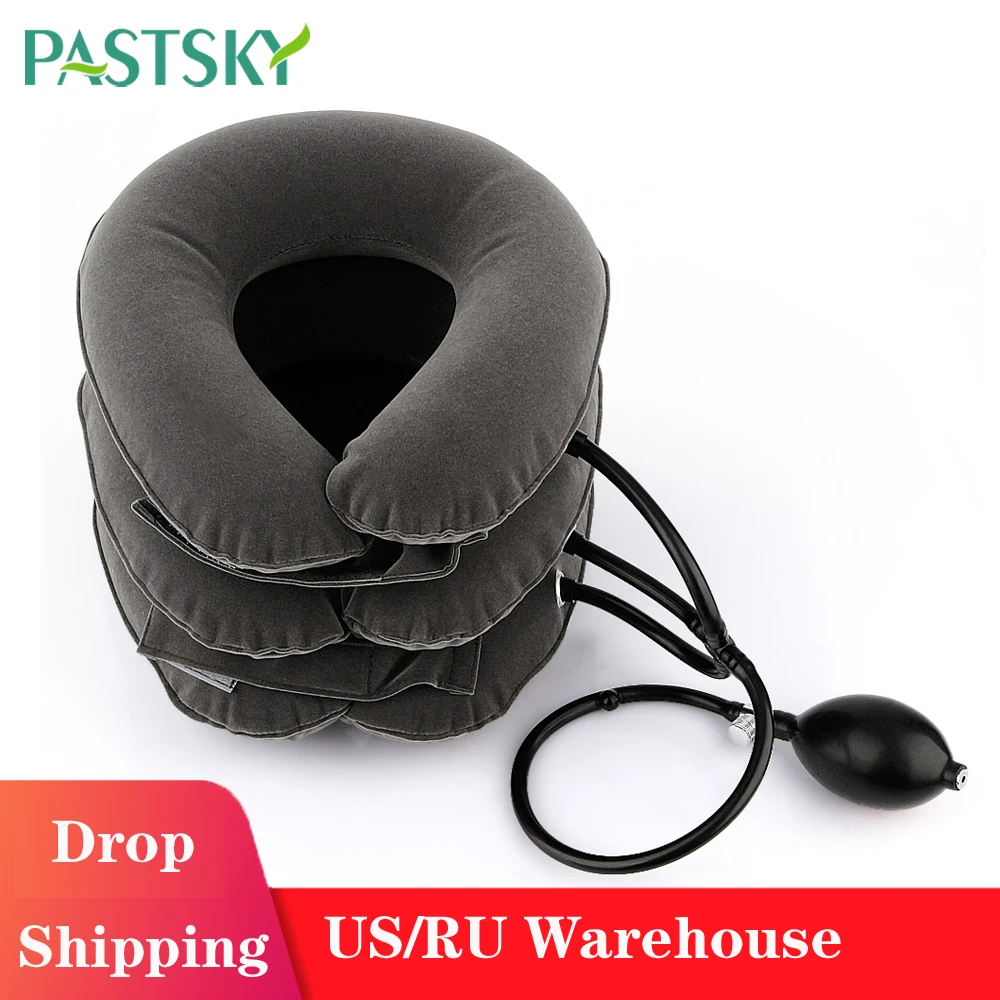 Надувная подушка для массажа шеи мягкая облегчение боли растяжка Прямая