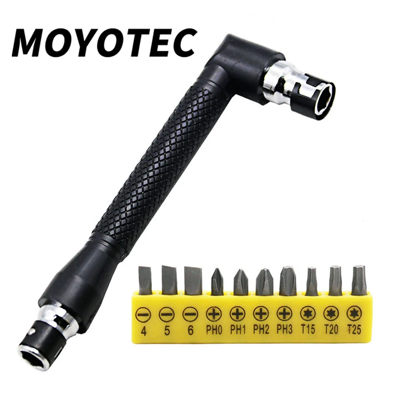 

Мини-отвертка MOYOTEC с двойной головкой, набор сверл и ключей, ручной инструмент, L-образный Отвертка