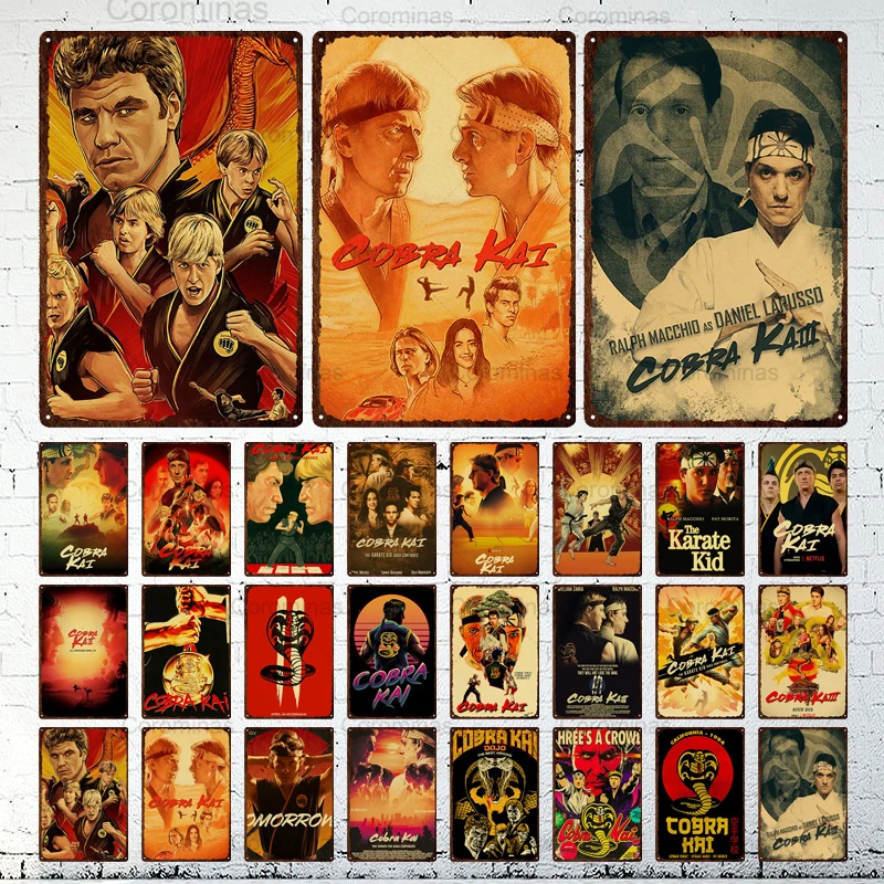 

Retro Metal Poster Classic Kung Fu Comedy Movie Cobra Kai Bar Room Decoration Iron Painting Wall Art Shabby Tin Sign Plauqe Gift