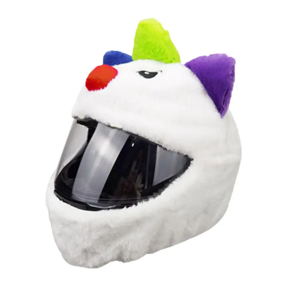 

Чехол для мотоциклетного шлема, защитный чехол на все лицо для мотоциклетного шлема, Забавный мультяшный плюшевый защитный чехол для уличн...