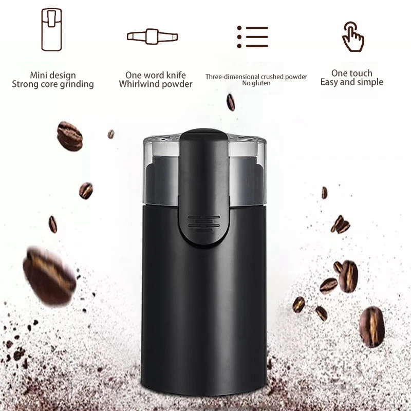 Verkaufen Elektrische Kaffee Bean Grinder Maker Elektrische Mühle Bean Kräuter Muttern Edelstahl Klinge Maschine Für Espresso Latte Mochas