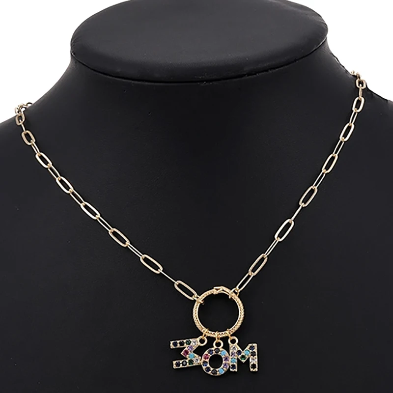 

New Fashion AAA Zircon Choker Statement Necklaces for Women Personality Unique DIY Design Geometric Pendant Necklace Jewelry